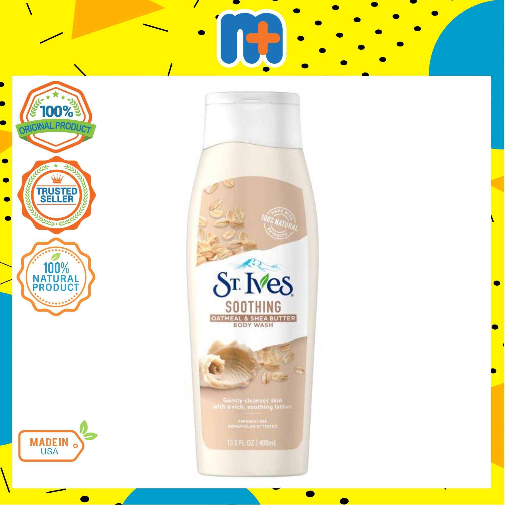 ST IVES OATMEAL & SHEA BUTTER BODY WASH 400ML